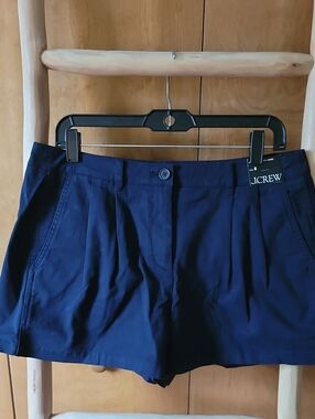 J. Crew Navy Pleated Women's Chino Shorts